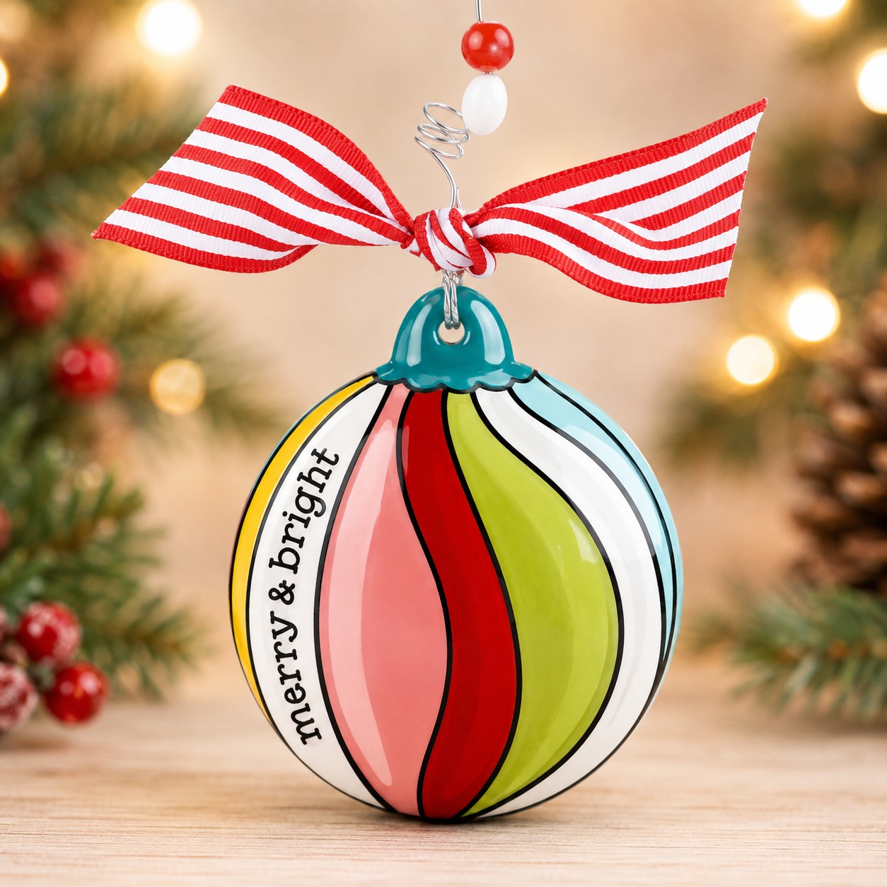 Merry & Bright Vintage Ornament